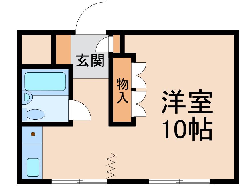 城北ハイツ(ワンルーム/5階)の間取り写真
