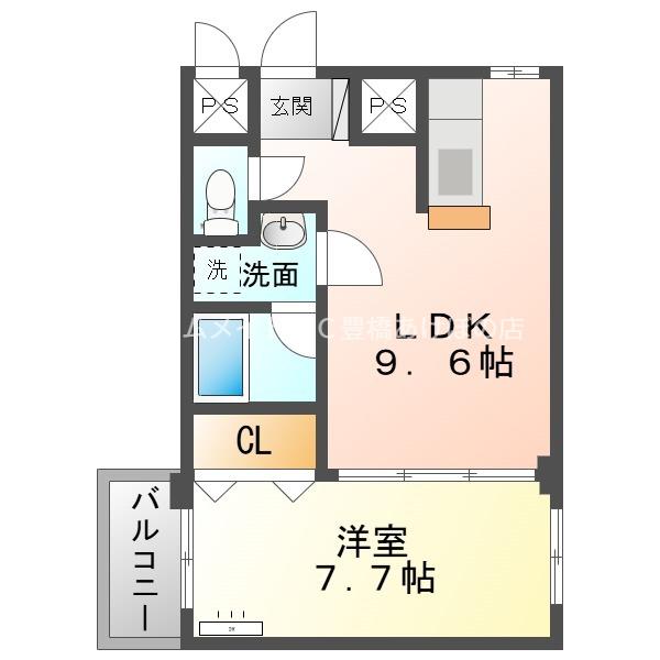 パラッツォJ&I21(1LDK/2階)の間取り写真
