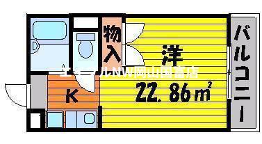 レオーネ竜之口(1K/1階)の間取り写真
