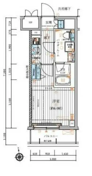 メインステージ元住吉 5階階 間取り