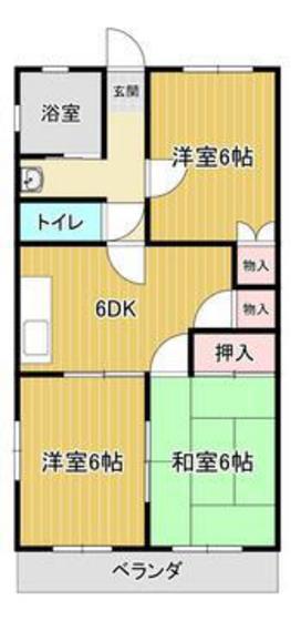 三栄コーポ(3DK/4階)の間取り写真