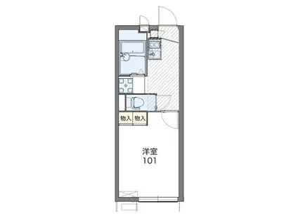 レオパレスヴァンベールIII(1K/1階)の間取り写真
