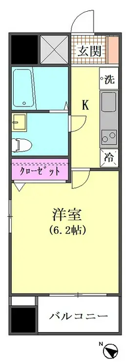 プロスペールS 6階階 間取り