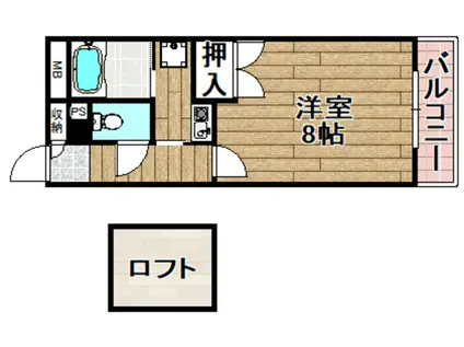 エトワールMTIII(1K/4階)の間取り写真