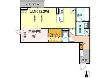 グラジオ(1LDK/2階)の間取り写真