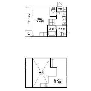 PARK SIDE吹上(1K/2階)の間取り写真