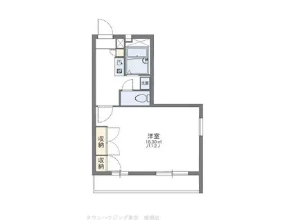 レオパレスパストラル(1K/1階)の間取り写真