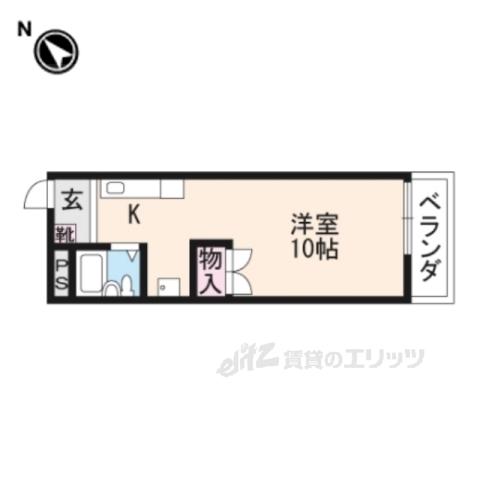 ジュエル草津(ワンルーム/3階)の間取り写真