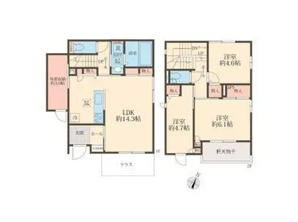 GRAND VILLA(3LDK)の間取り写真