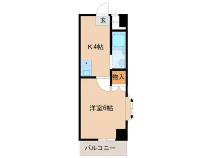 シャルムL21(1K/2階)の間取り写真