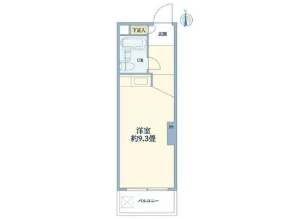 サニーウェル小杉(ワンルーム/2階)の間取り写真