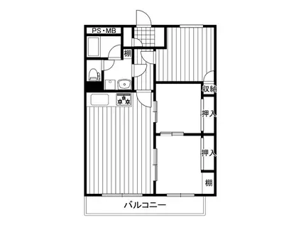 プラザ翠光(3LDK/6階)の間取り写真