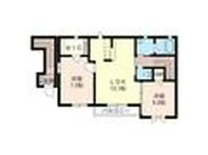 キャロッツE(2LDK/2階)の間取り写真