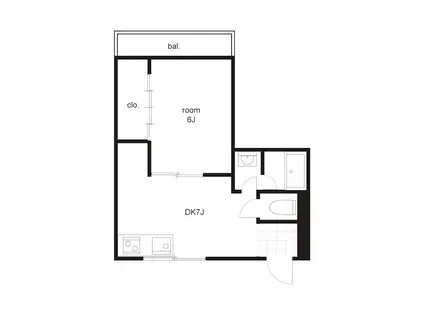 ヴィラ・プレステージ(1DK/4階)の間取り写真