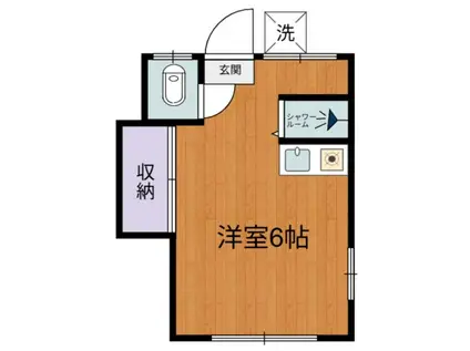 寿荘(ワンルーム/2階)の間取り写真