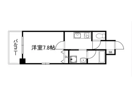 ベラジオ雅び四条通II(1K/9階)の間取り写真