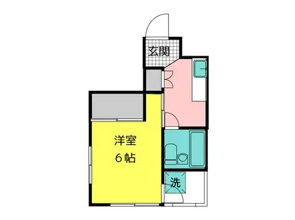 カーサ352(1K/1階)の間取り写真