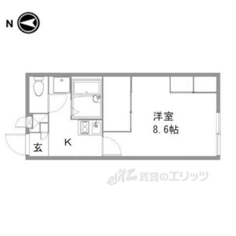 レオパレスプルメリア(1K/1階)の間取り写真