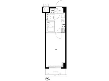 ルーブル学芸大学六番館(1K/6階)の間取り写真