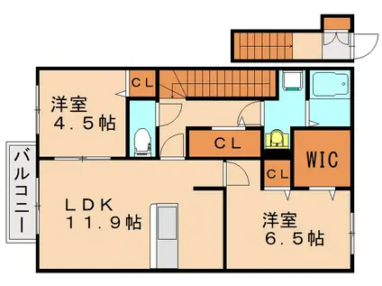 サン・ドリーム千代(2LDK/2階)の間取り写真