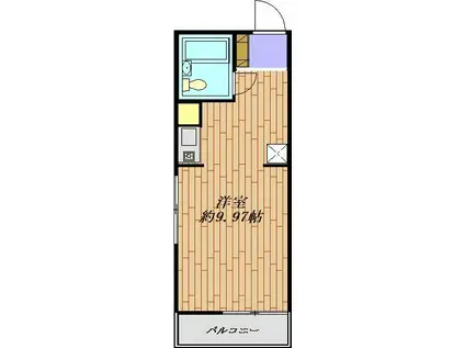 サンライズ市川(ワンルーム/2階)の間取り写真