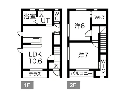 ライツエント栄(2LDK/1階)の間取り写真