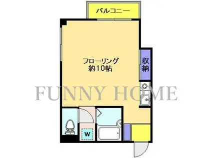 アミックハイム(ワンルーム/3階)の間取り写真