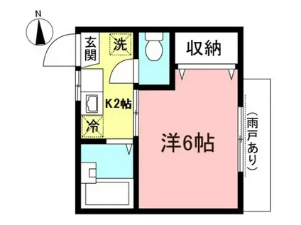 グレージュコーポ(1K/1階)の間取り写真