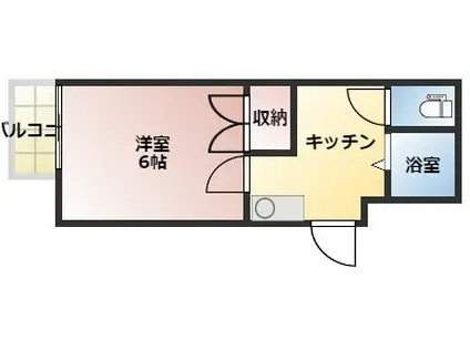 アルデオ呉(1K/1階)の間取り写真