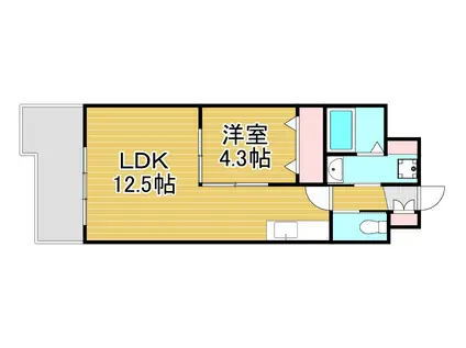 グランエスパシオ浅野(1LDK/6階)の間取り写真