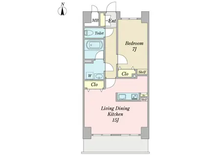 HERENCIA千代田(1LDK/10階)の間取り写真