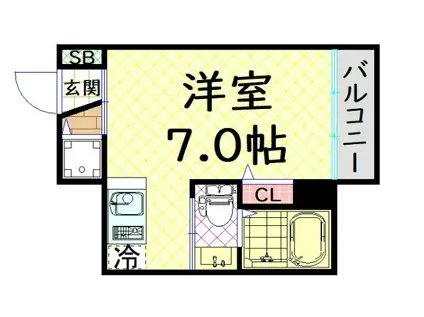 アークリヴェール(1K/4階)の間取り写真