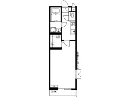 リブリ・KUSHIHIKI(1K/1階)の間取り写真