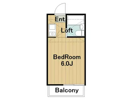 あっぷるはうすルルドⅠ(1K/1階)の間取り写真