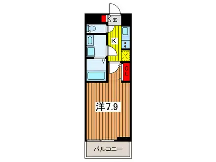 サンシャイン浦和美園(1K/3階)の間取り写真