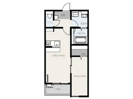 アルバステラ西条(1LDK/1階)の間取り写真