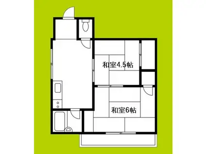 セルメ山坂(2DK/3階)の間取り写真