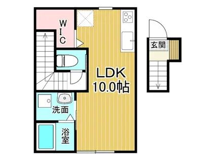 EDGEMOMENT婦中(ワンルーム/2階)の間取り写真