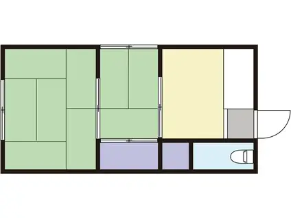 さつき荘(1K/2階)の間取り写真