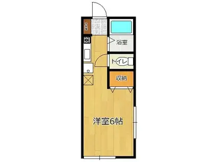 ミサワハイツ(1K/1階)の間取り写真