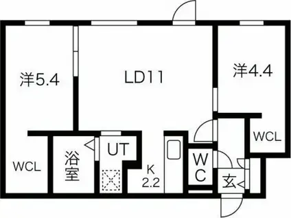 ROSSO SAKAEMACHI(2LDK/3階)の間取り写真