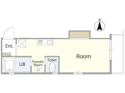 シャローム大宮(ワンルーム/1階)の間取り写真