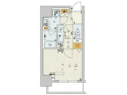 スカイコートTOKYOスカイツリー(1K/6階)の間取り写真