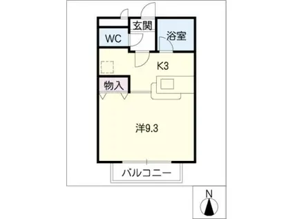 コーポ千寿(1K/2階)の間取り写真