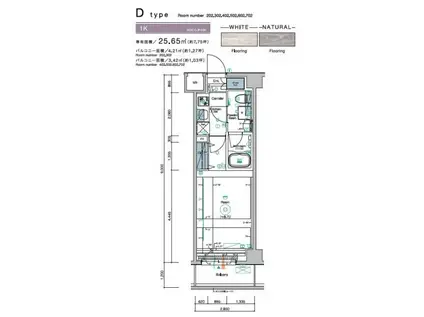SYNEX KAMEIDO(1K/4階)の間取り写真