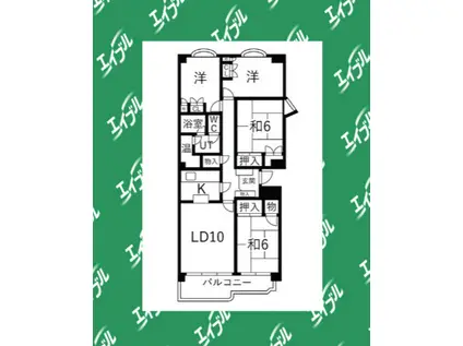 矢田川パークハウス(4LDK/12階)の間取り写真