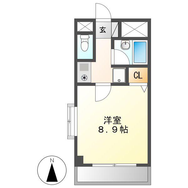 エクセレント(1K/5階)の間取り写真
