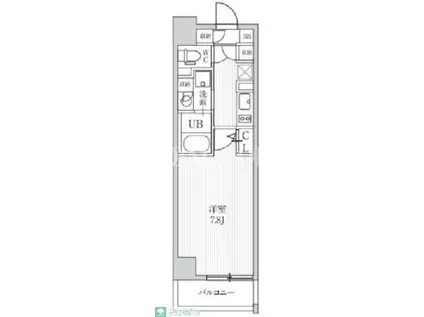 ルネサンスコート両国(1K/6階)の間取り写真