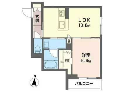 シャーメゾン大和東レジデンス(1LDK/3階)の間取り写真