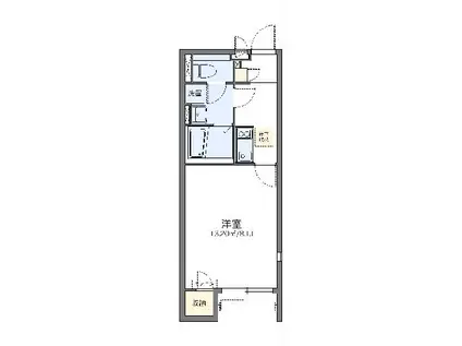 レオネクストカサグランデ(1K/1階)の間取り写真